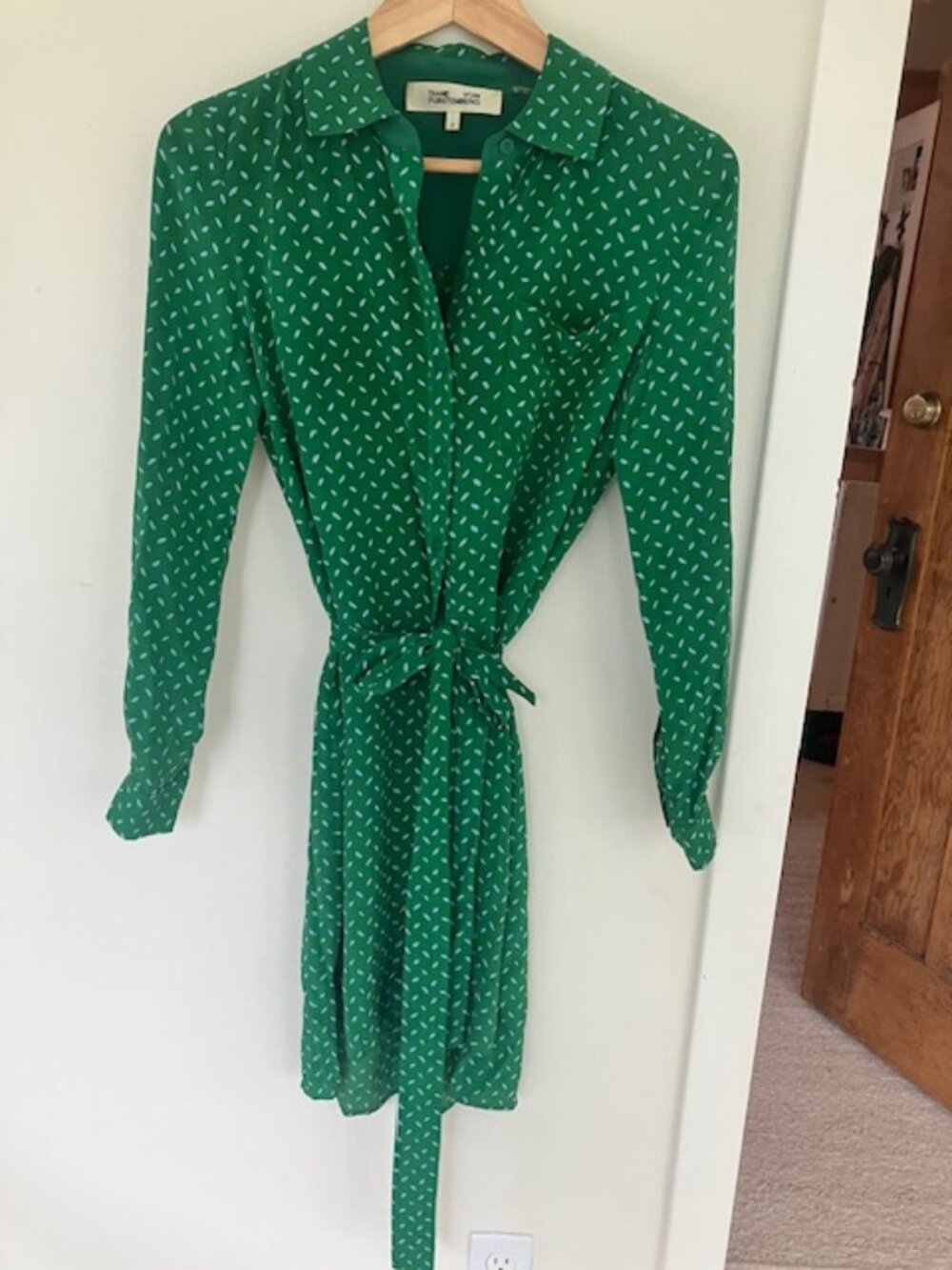 Diane Von Furstenberg silk shirt dress